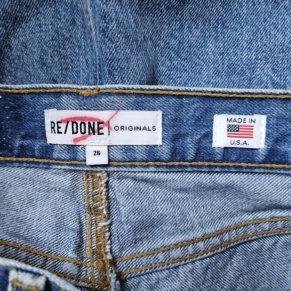 Re/done 60s mini denim skirt size 26 medium stone wash NWOT - Picture 6 of 8